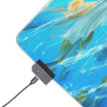 GoldenGlider - Vibrant Oceanic LED Gaming Mouse Premium Pad