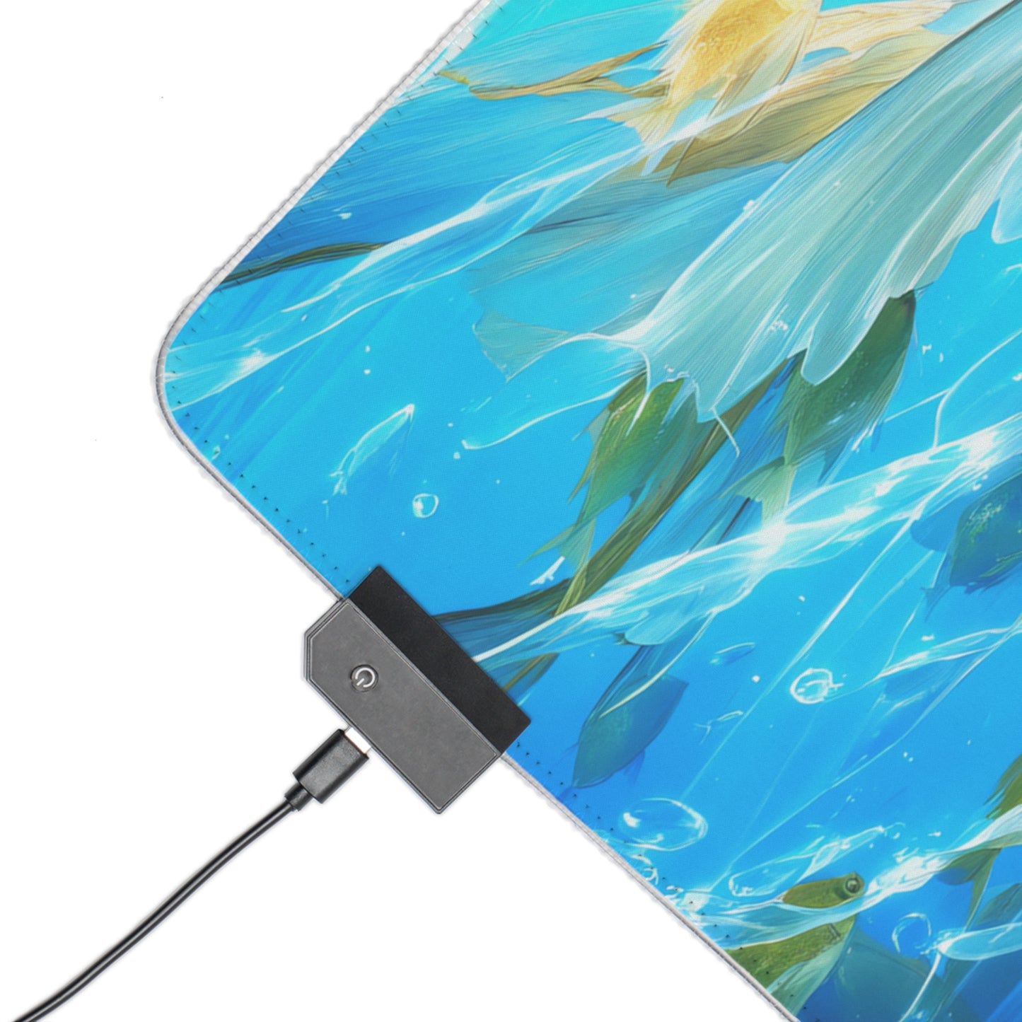 GoldenGlider - Vibrant Oceanic LED Gaming Mouse Premium Pad