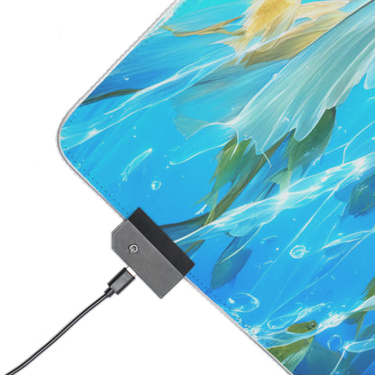 GoldenGlider - Vibrant Oceanic LED Gaming Mouse Premium Pad